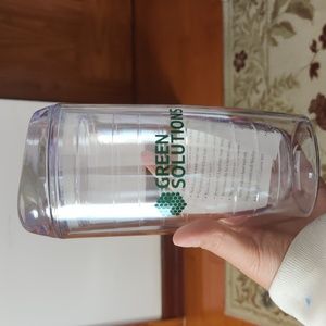Plastic clear tumbler with straw